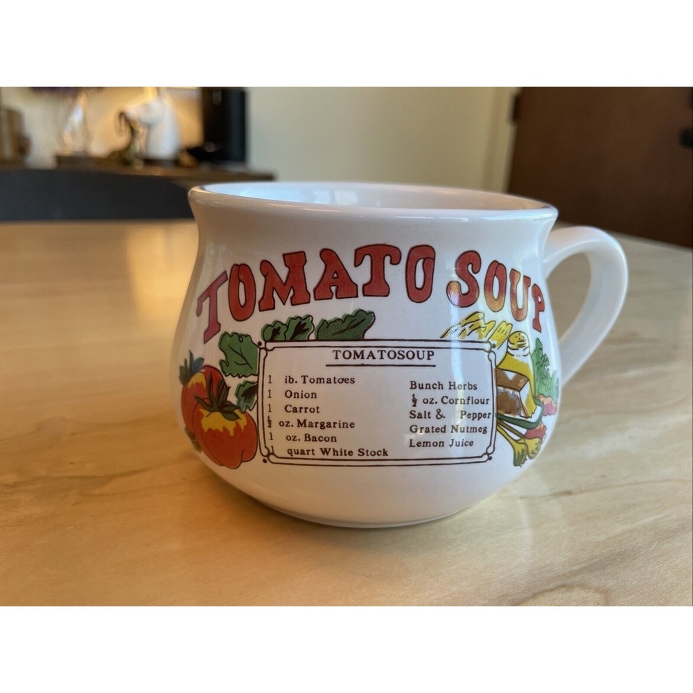 Tomato Soup Recipe Mug Bowl Dat'l Do-It, Inc Country Kitchen Farmhouse